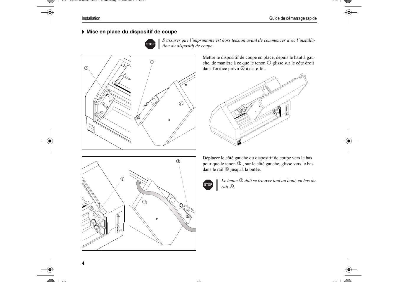 Dascom T2150S Quick Start Guide Cutter Option User Manual | Page 48 / 104