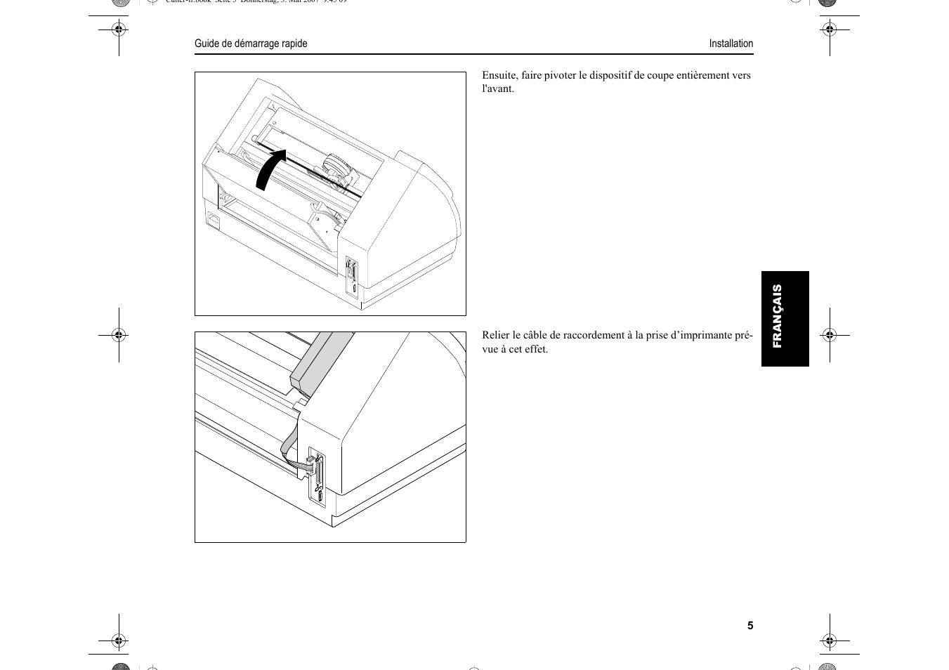 Dascom T2150S Quick Start Guide Cutter Option User Manual | Page 49 / 104