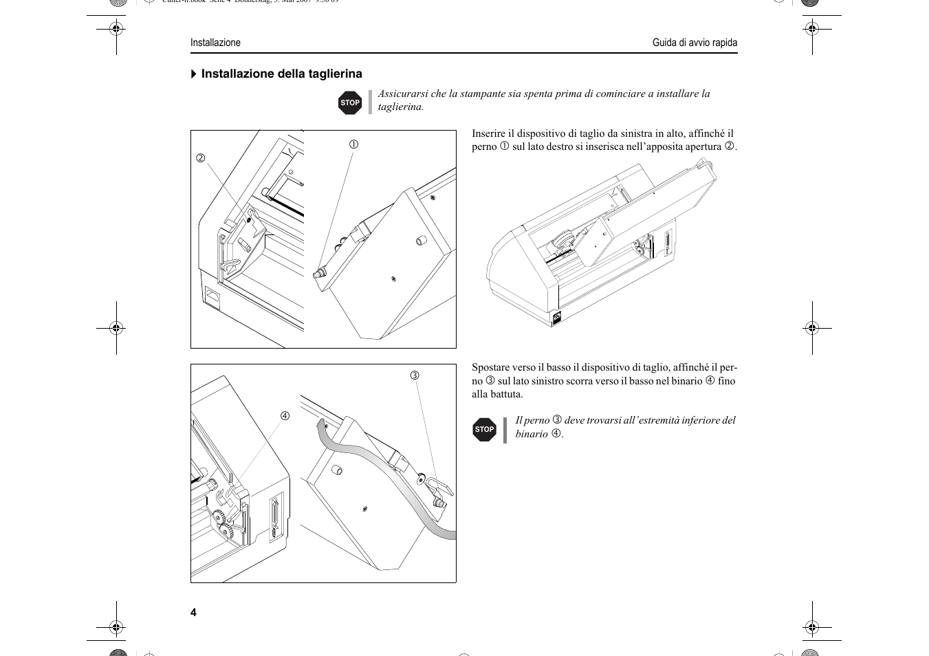 Dascom T2150S Quick Start Guide Cutter Option User Manual | Page 68 / 104