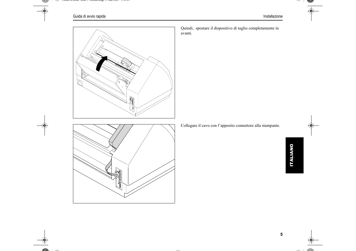 Dascom T2150S Quick Start Guide Cutter Option User Manual | Page 69 / 104