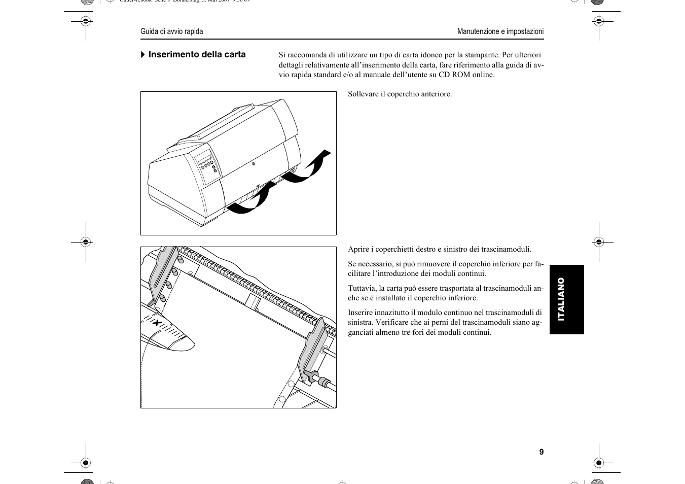 Dascom T2150S Quick Start Guide Cutter Option User Manual | Page 73 / 104