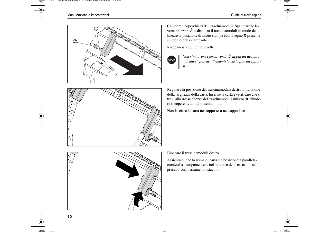 Dascom T2150S Quick Start Guide Cutter Option User Manual | Page 74 / 104