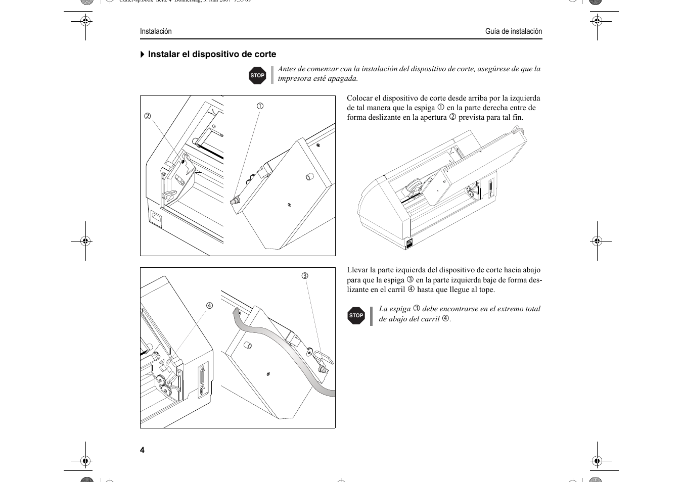 Dascom T2150S Quick Start Guide Cutter Option User Manual | Page 88 / 104