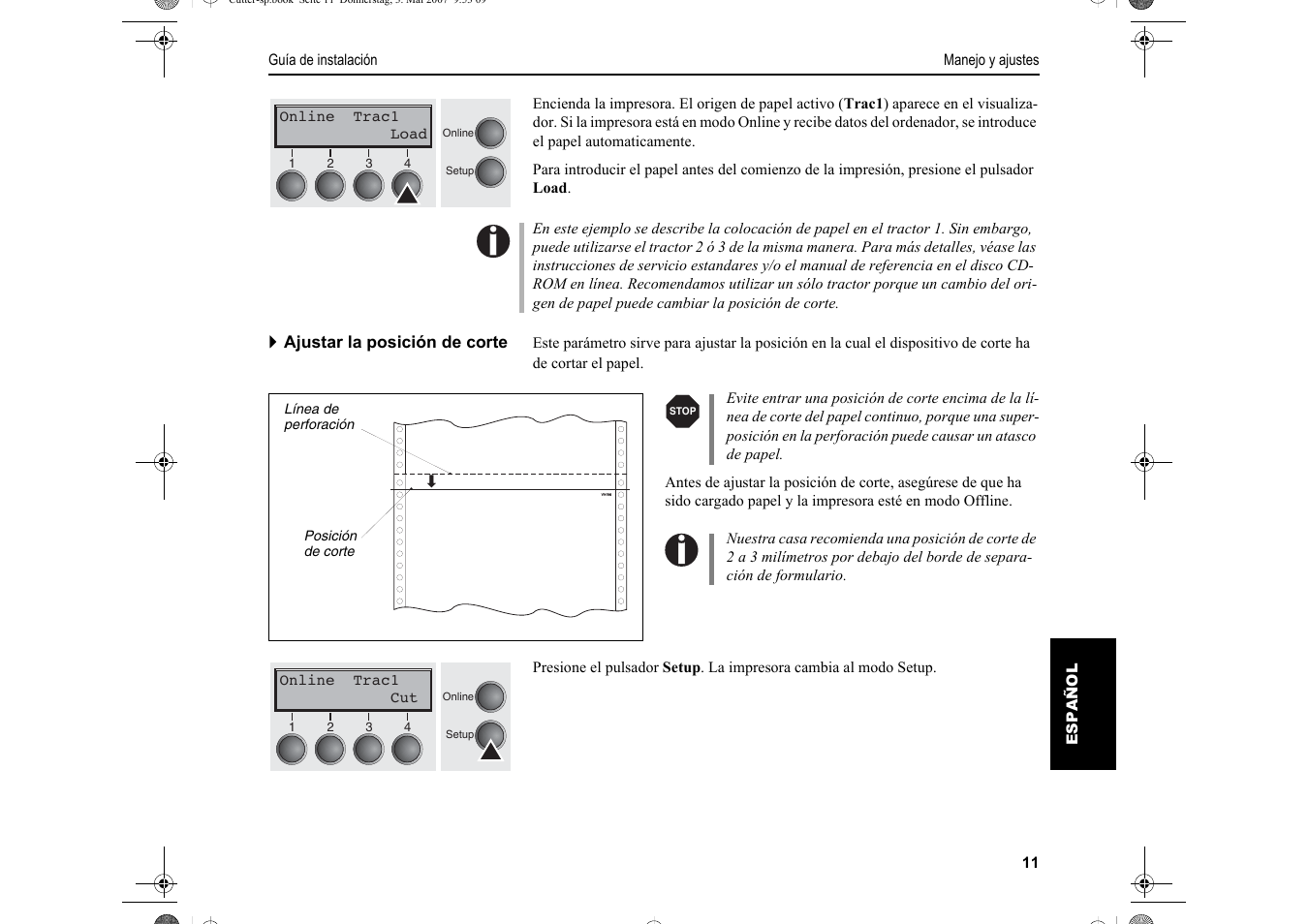 Dascom T2150S Quick Start Guide Cutter Option User Manual | Page 95 / 104