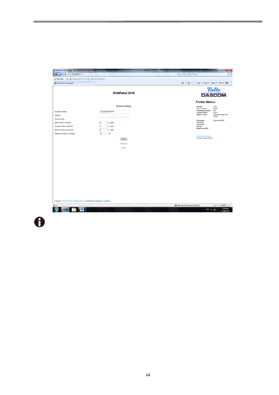 17 general, Tally dascom 2610 | Dascom 2600 User Guide User Manual | Page 77 / 129