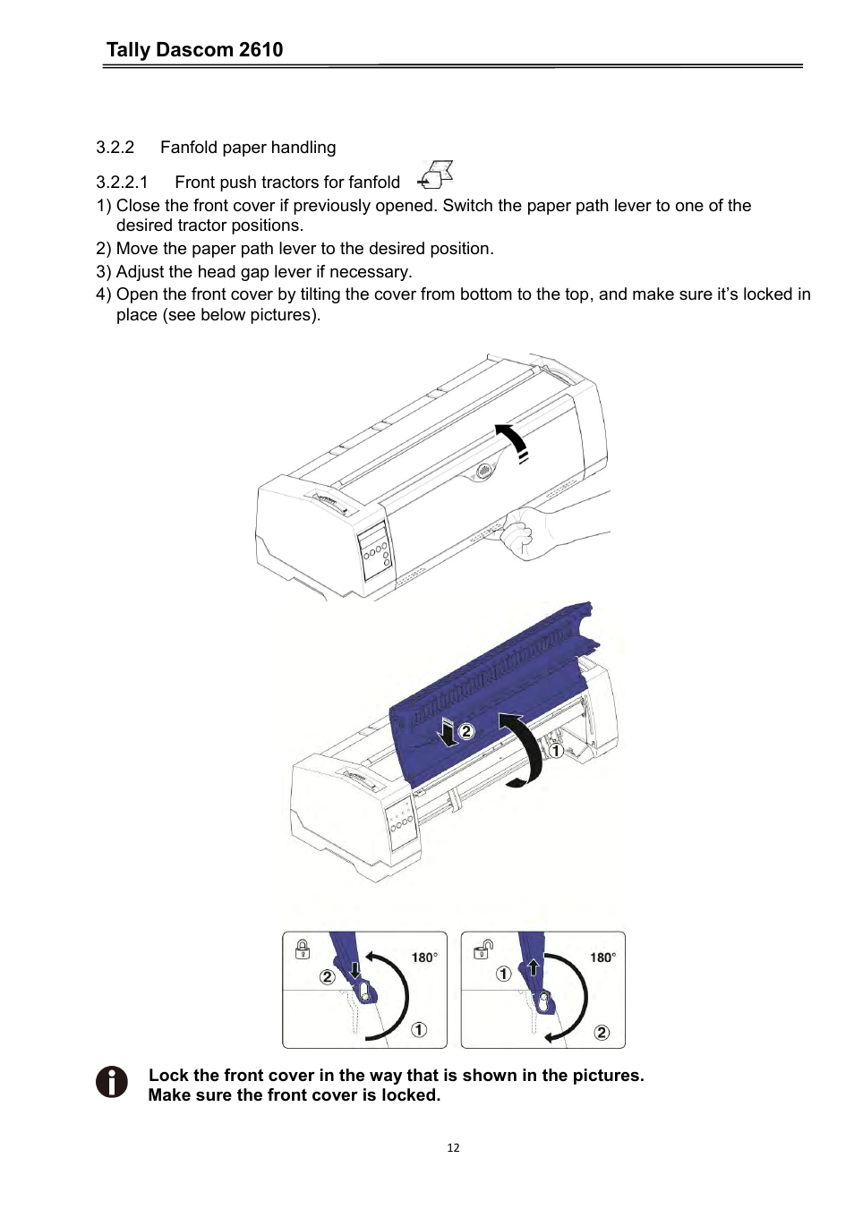 2 fanfold paper handling, Tally dascom 2610 | Dascom 2600 User Guide User Manual | Page 25 / 133