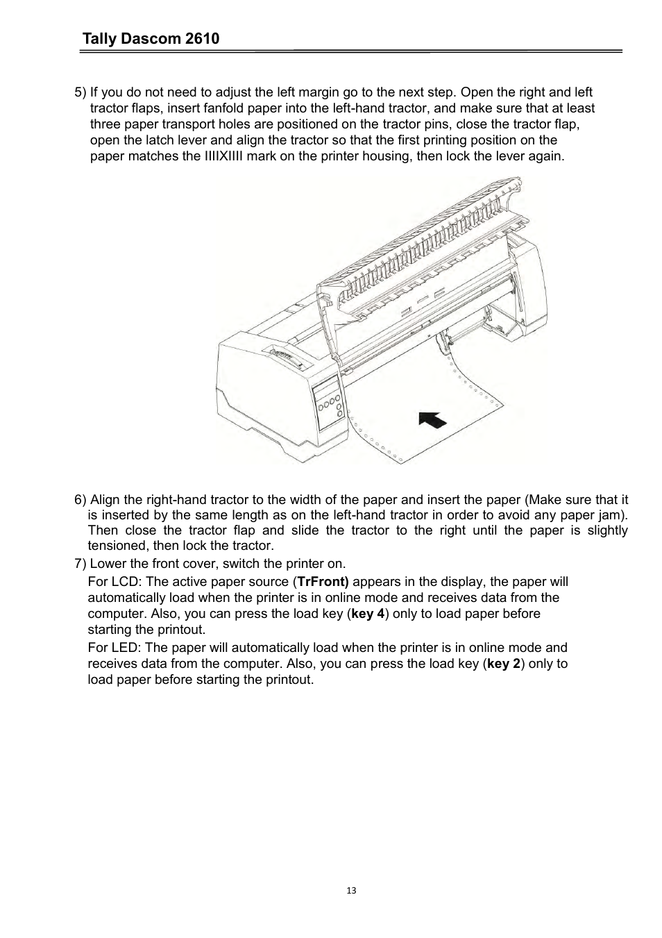 Tally dascom 2610 | Dascom 2600 User Guide User Manual | Page 26 / 133