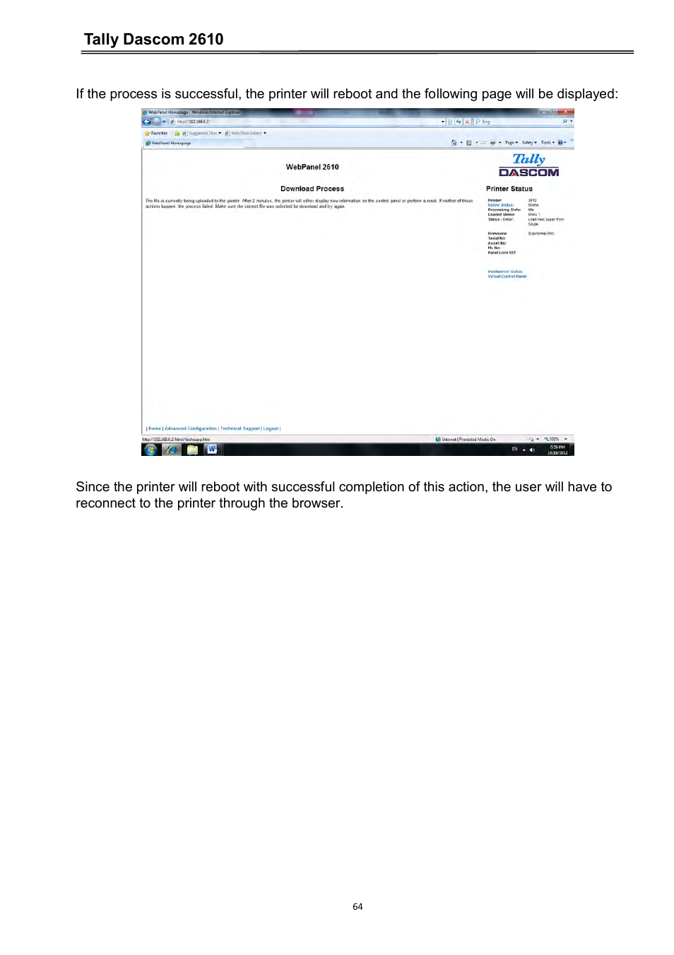 Tally dascom 2610 | Dascom 2600 User Guide User Manual | Page 77 / 133
