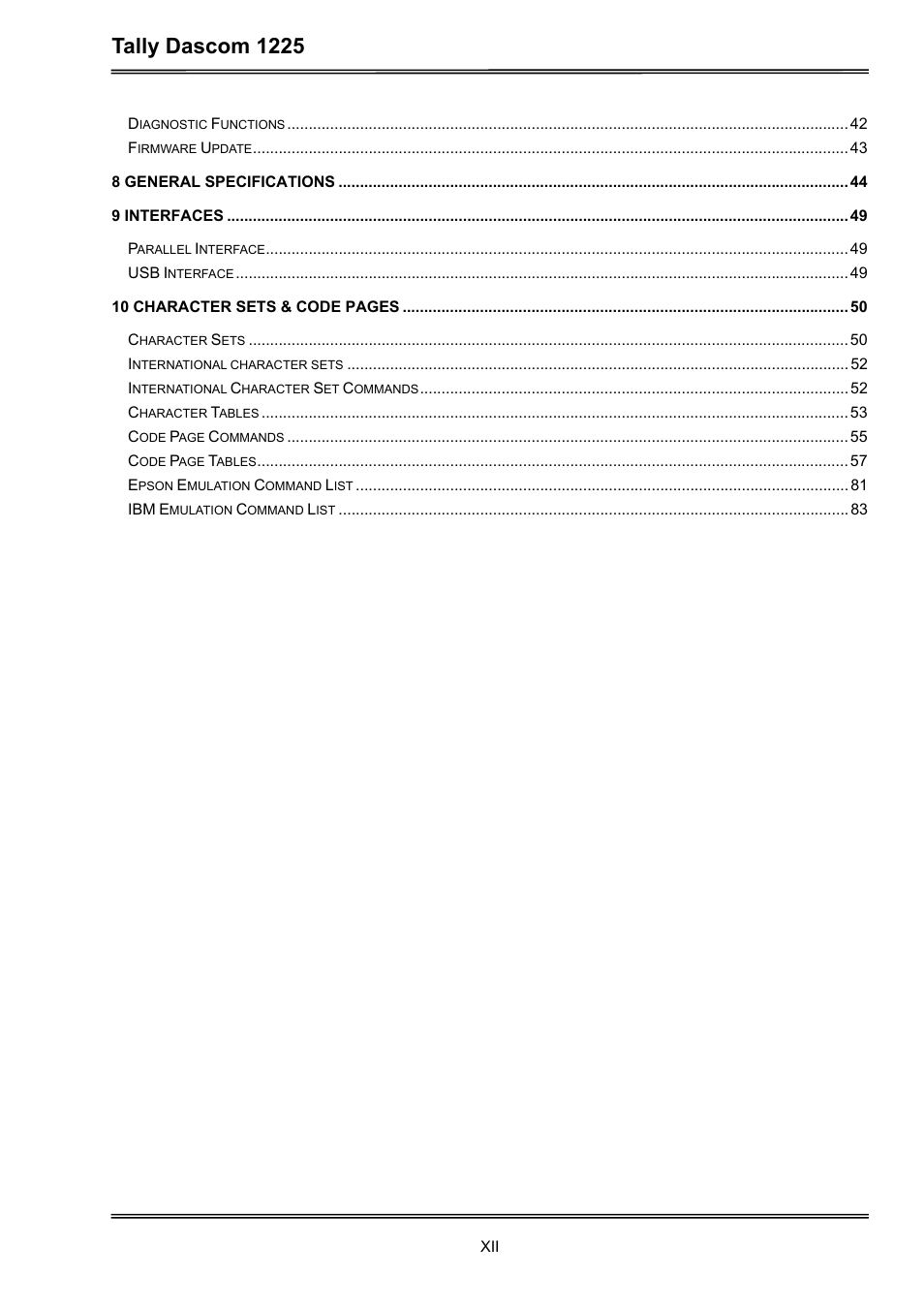 Tally dascom 1225 | Dascom 1225 User Guide User Manual | Page 14 / 100