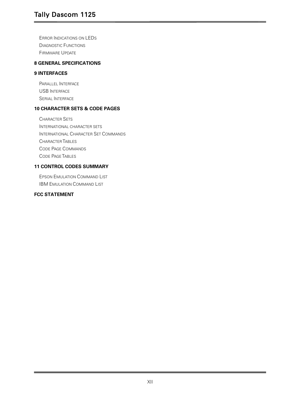 Tally dascom 1125 | Dascom 1125 User Guide User Manual | Page 14 / 104
