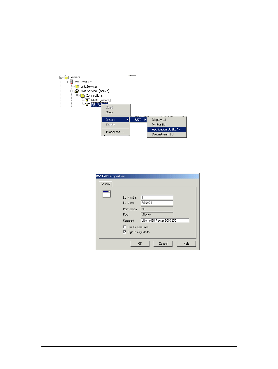 2 sna server configuration – create a printer lu, Sna server configuration – create a printer lu | Dascom TallyCom III IBM AS400/iSeries Host Print Set-up Guide User Manual | Page 19 / 35