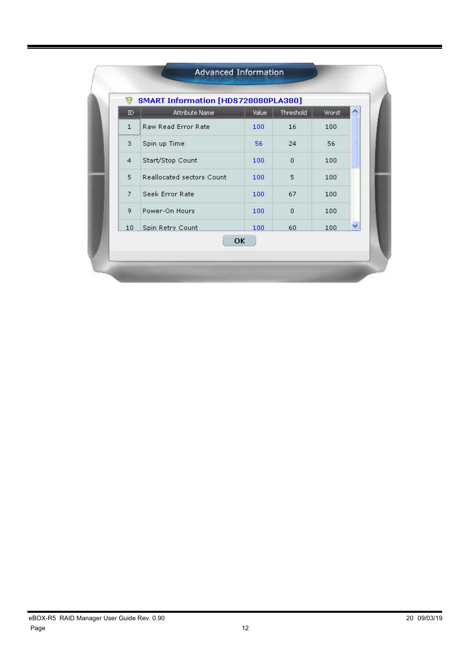 2 event log viewer | DATOptic eBOX-R5 RAID Manager User Manual | Page 12 / 26