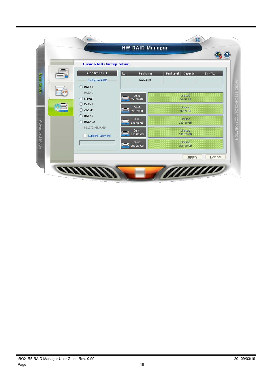 2 advanced mode | DATOptic eBOX-R5 RAID Manager User Manual | Page 18 / 26