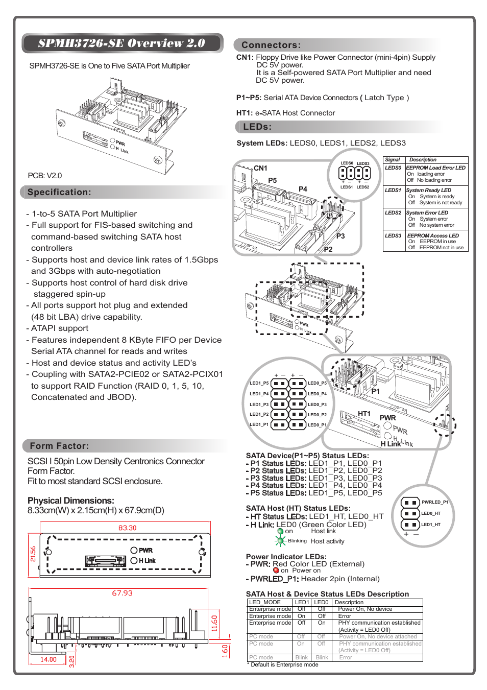 DATOptic SPMH3726-SE User Manual | 1 page