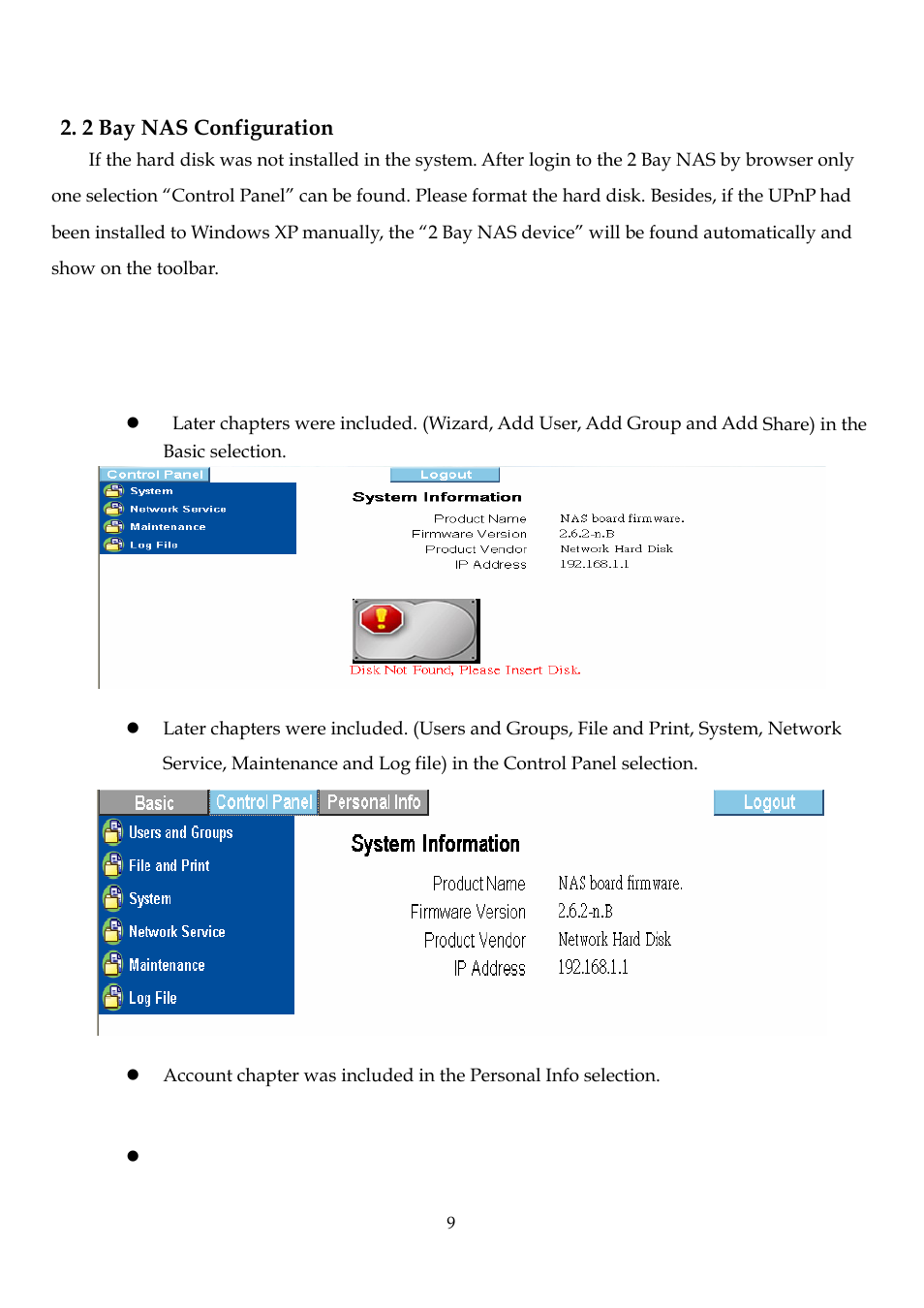 DATOptic 2BAY_NAS User Manual | Page 10 / 38