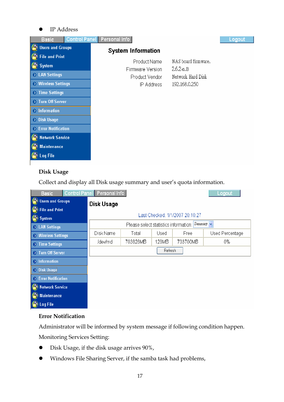 DATOptic 2BAY_NAS User Manual | Page 18 / 38