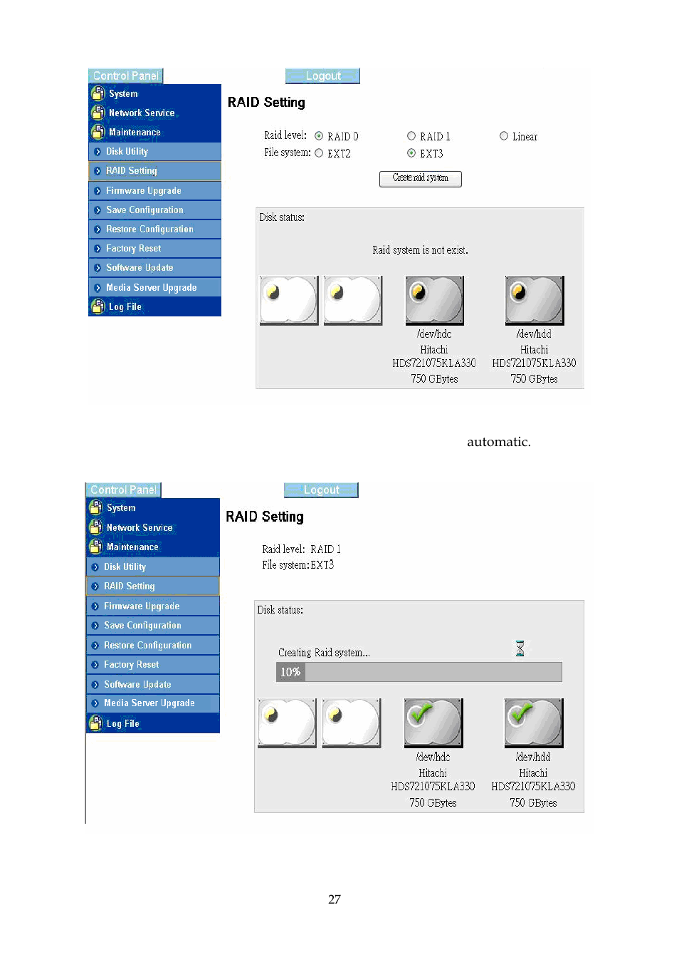 DATOptic 2BAY_NAS User Manual | Page 28 / 38