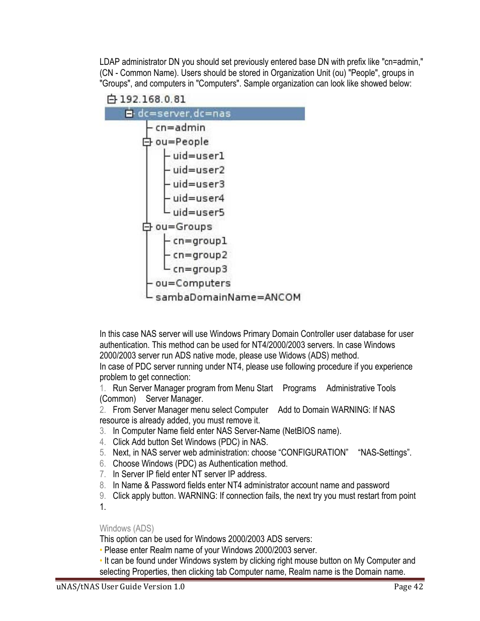DATOptic uNAS – tNAS User Manual | Page 42 / 98