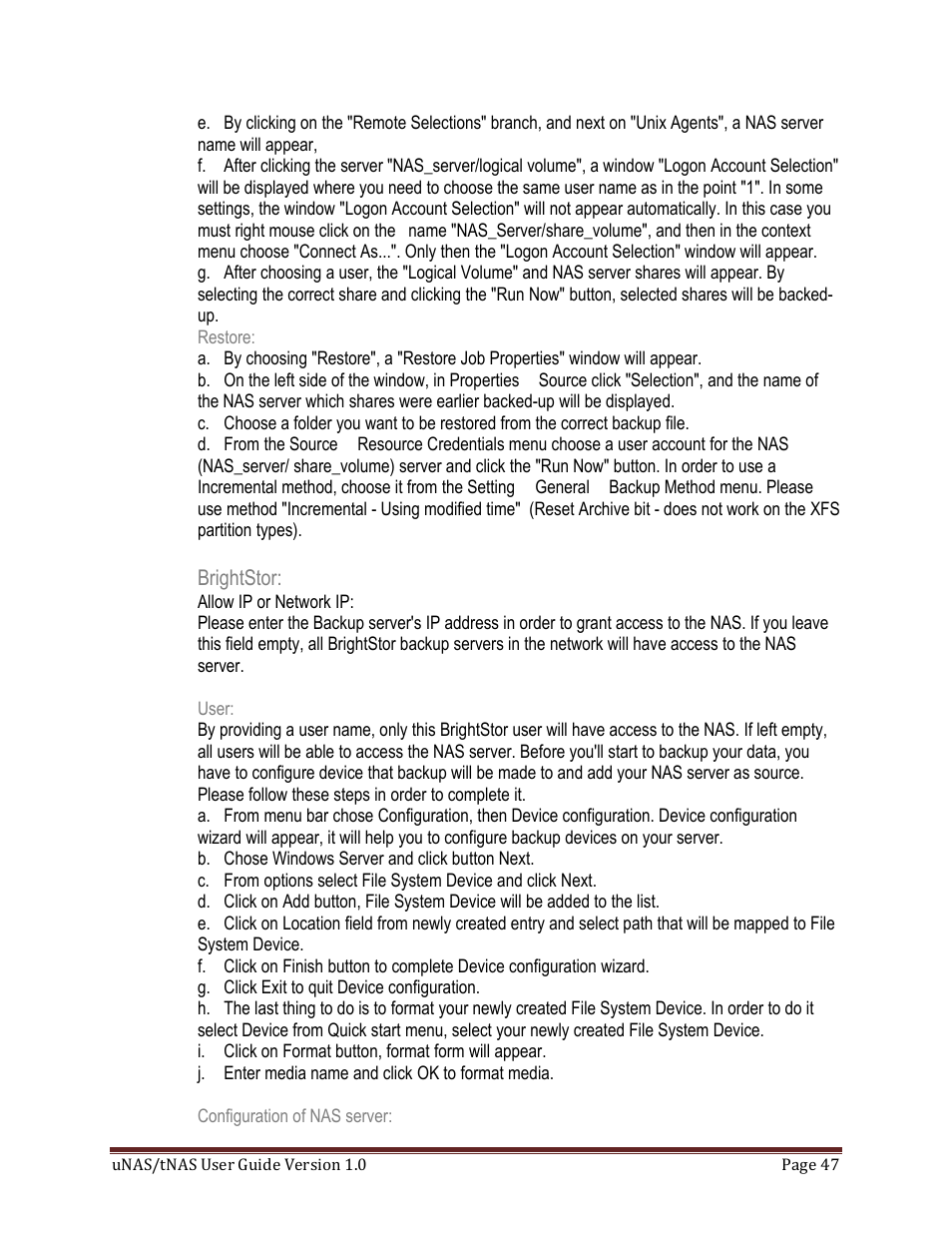 DATOptic uNAS – tNAS User Manual | Page 47 / 98
