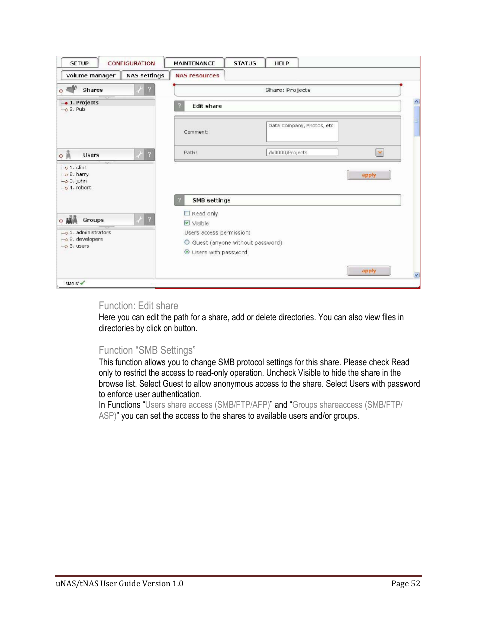 DATOptic uNAS – tNAS User Manual | Page 52 / 98