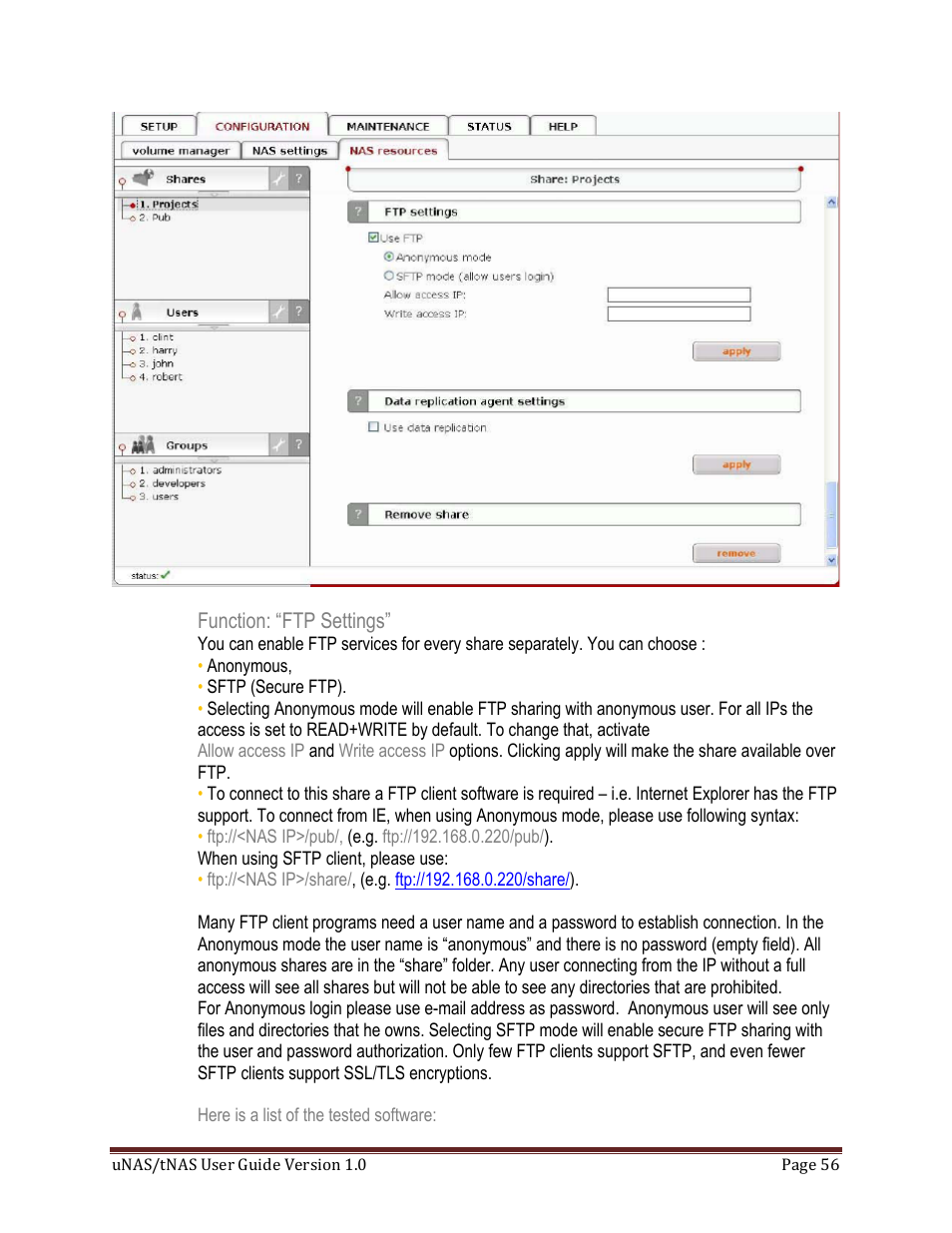 DATOptic uNAS – tNAS User Manual | Page 56 / 98