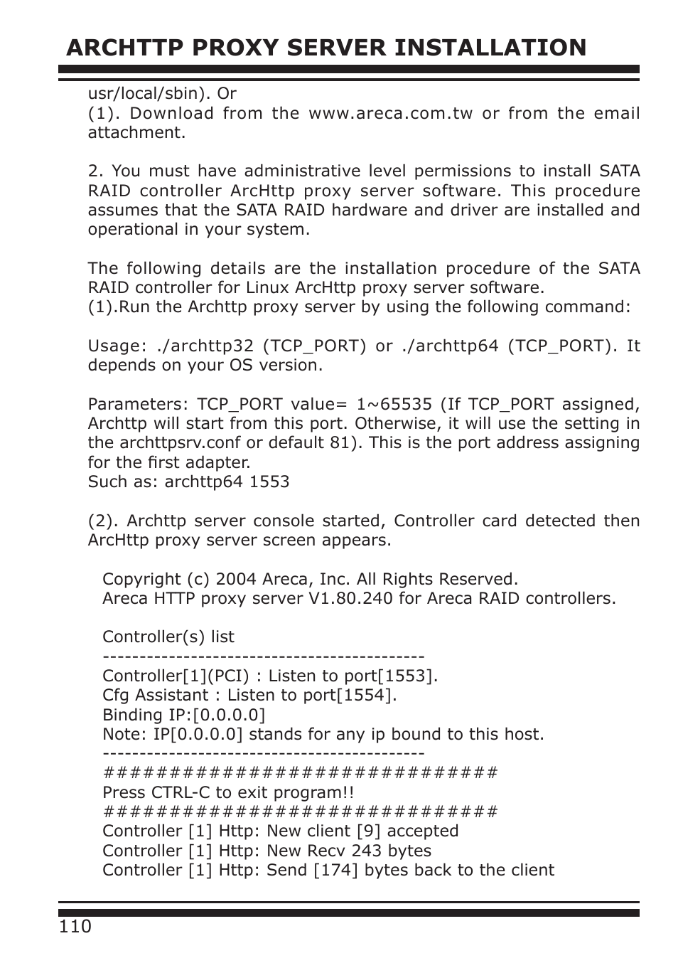 DATOptic ARC-1680 Series User Manual | Page 110 / 184