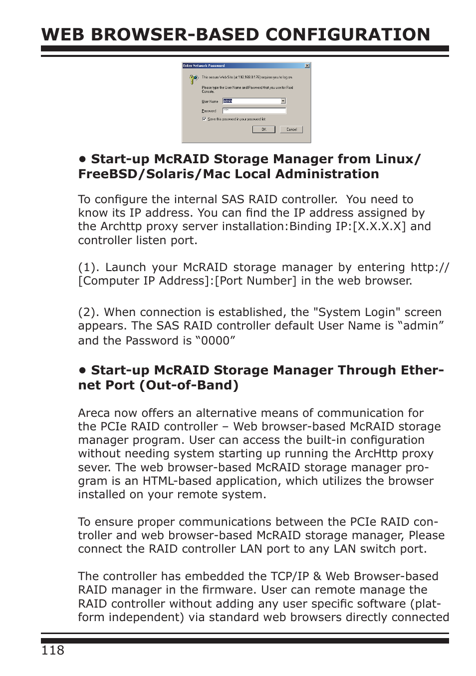 Web browser-based configuration | DATOptic ARC-1680 Series User Manual | Page 118 / 184