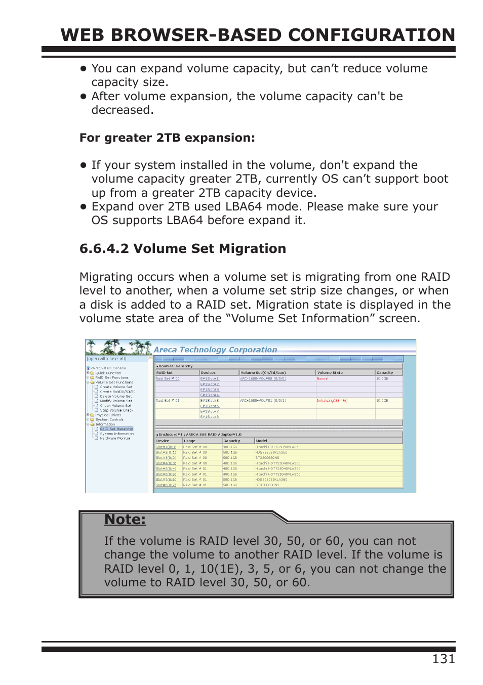 Web browser-based configuration | DATOptic ARC-1680 Series User Manual | Page 131 / 184