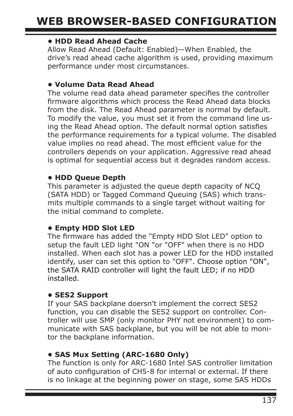 Web browser-based configuration | DATOptic ARC-1680 Series User Manual | Page 137 / 184