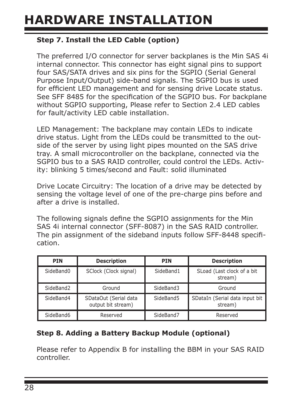 Hardware installation | DATOptic ARC-1680 Series User Manual | Page 28 / 184