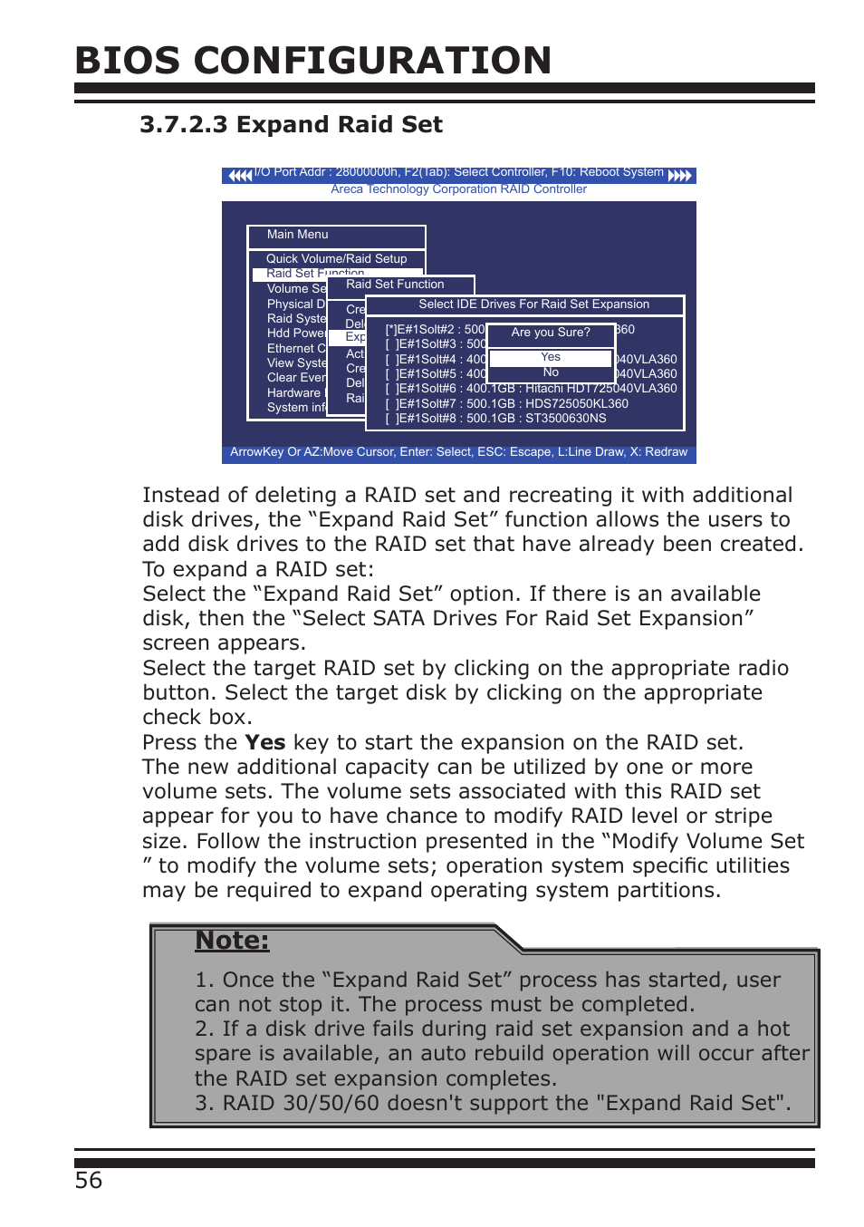 Bios configuration | DATOptic ARC-1680 Series User Manual | Page 56 / 184