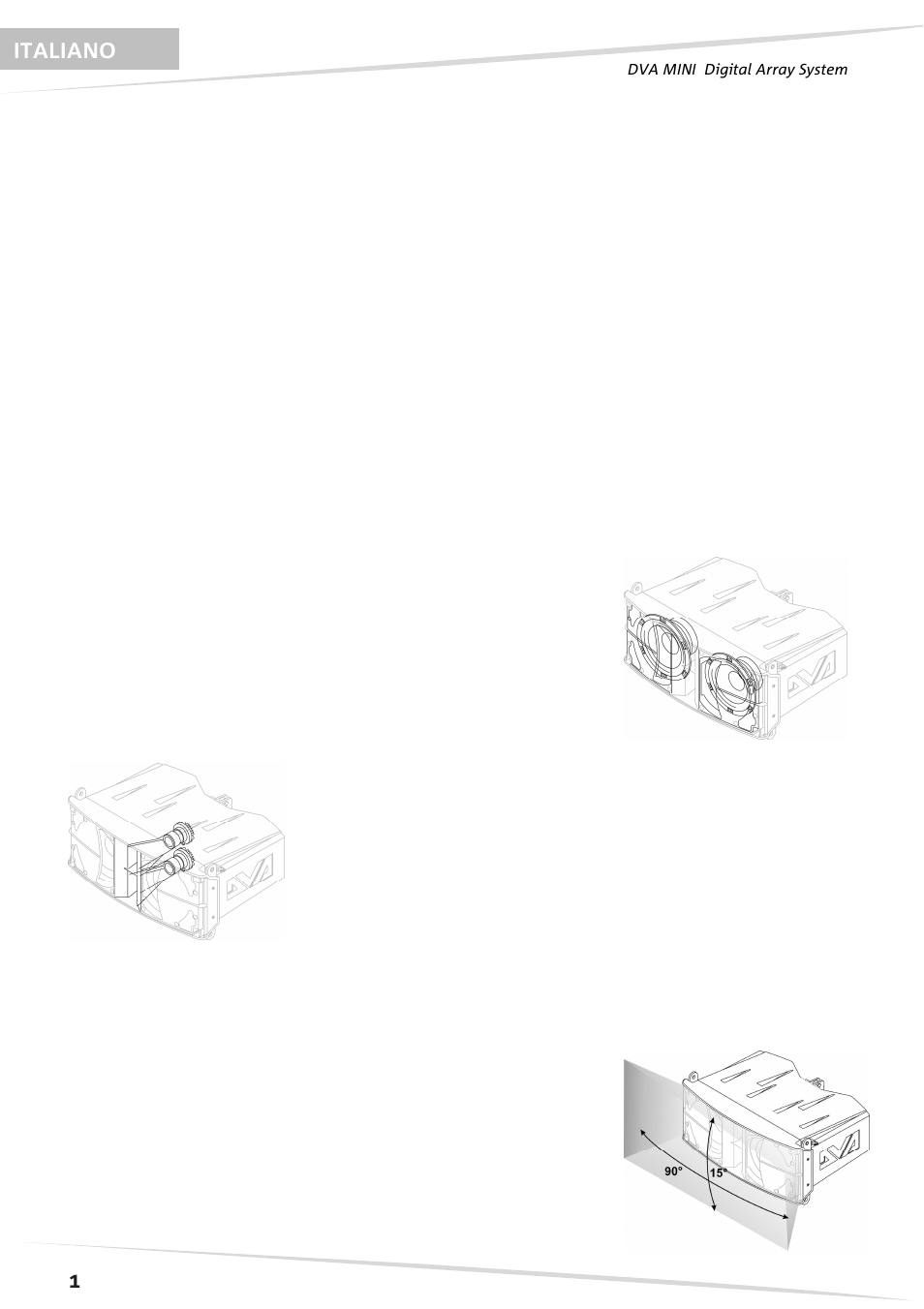 Italiano 1 | dB TECHNOLOGIES DVA M2S User Manual | Page 2 / 44