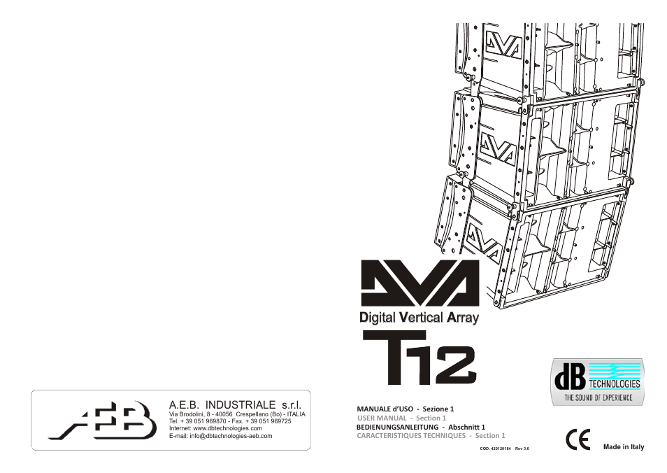 dB TECHNOLOGIES DVA T12 v1 User Manual | 26 pages