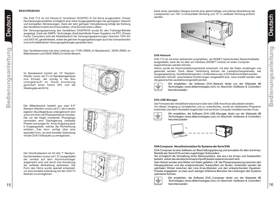 Deut sch | dB TECHNOLOGIES DVA T12 v1 User Manual | Page 9 / 26