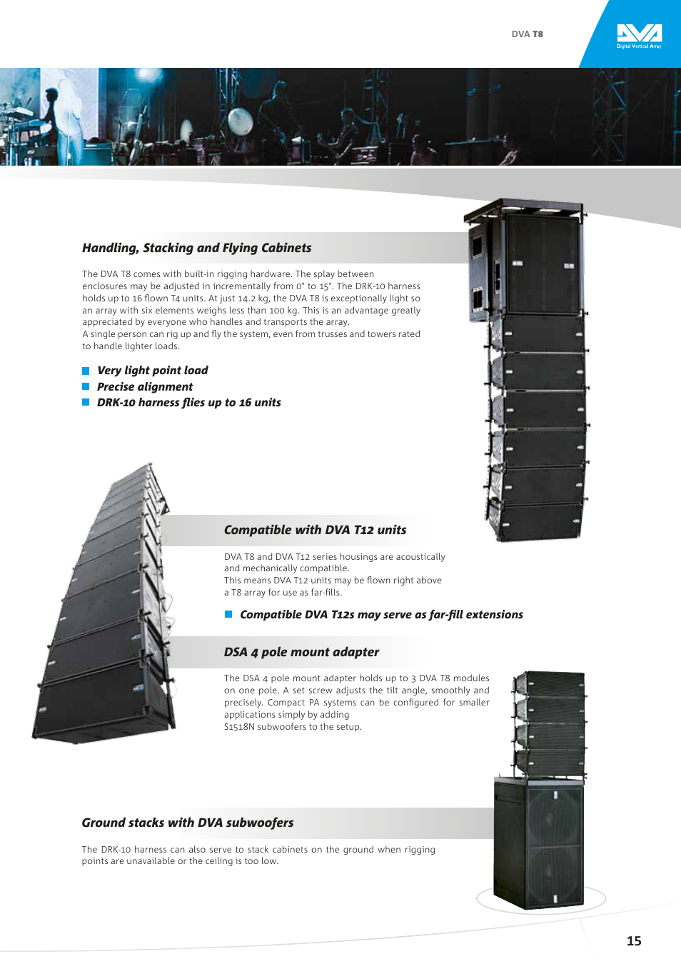 Top performance combined with total control, Active line array module | dB TECHNOLOGIES DVA Series User Manual | Page 12 / 18