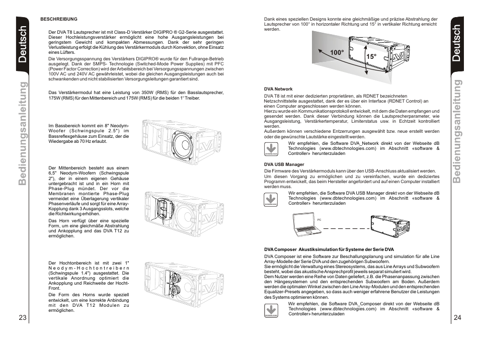 Deut sch | dB TECHNOLOGIES DVA T8 User Manual | Page 13 / 32