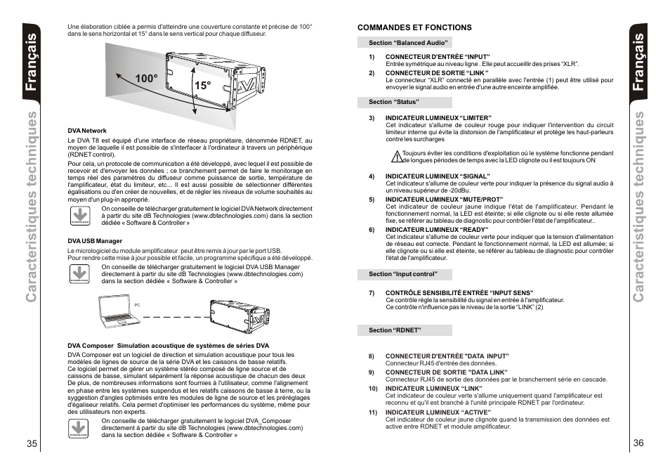 Français | dB TECHNOLOGIES DVA T8 User Manual | Page 19 / 32