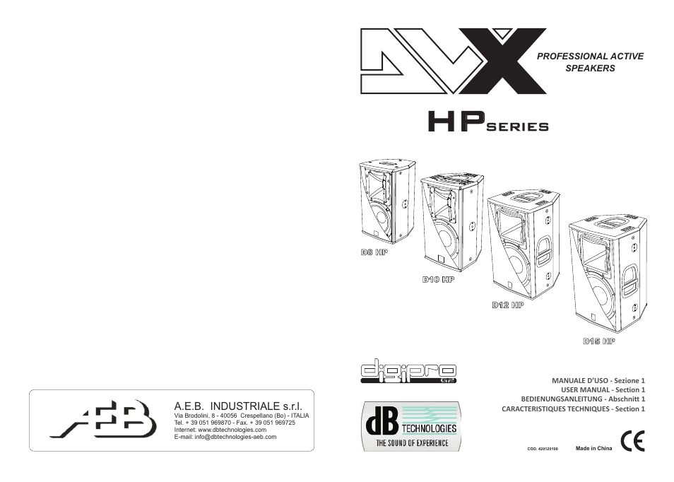 dB TECHNOLOGIES DVX D15 HP User Manual | 21 pages