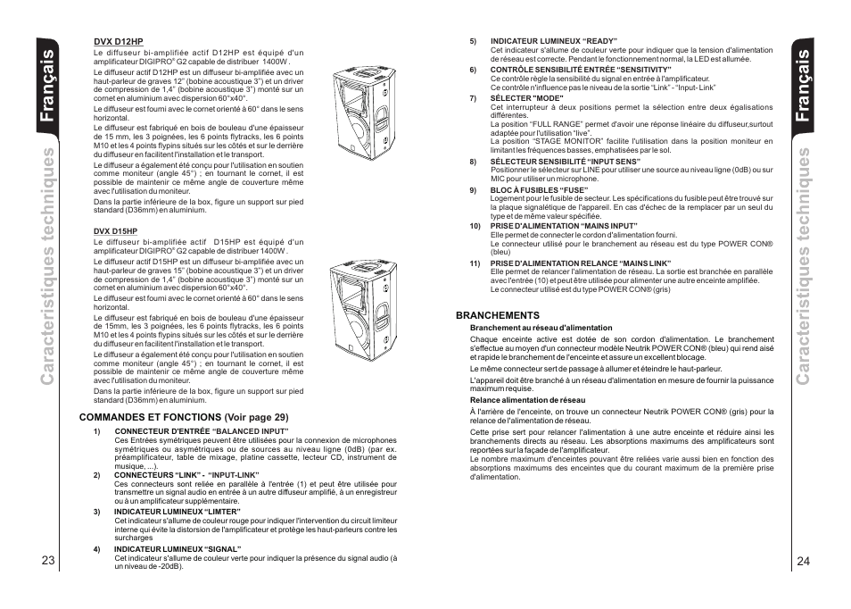 Français | dB TECHNOLOGIES DVX D15 HP User Manual | Page 13 / 21