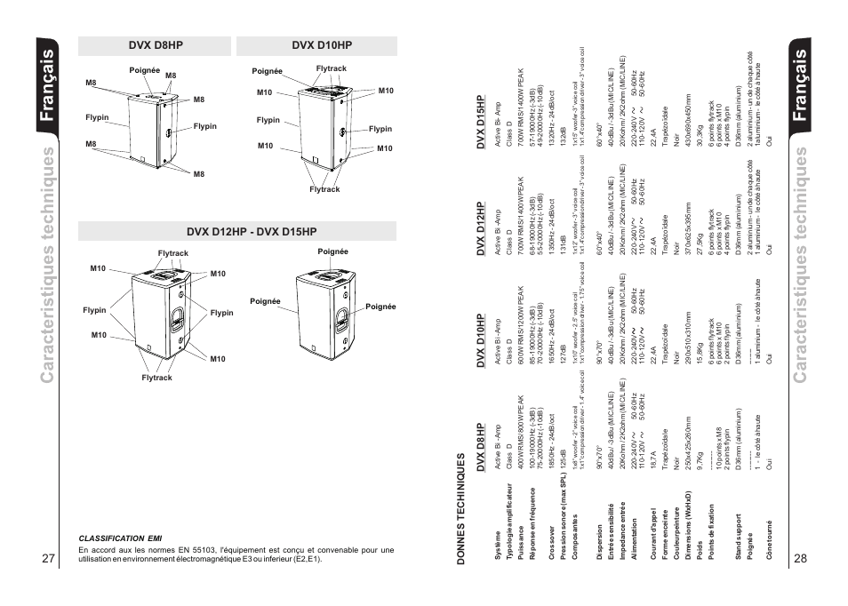 Français | dB TECHNOLOGIES DVX D15 HP User Manual | Page 15 / 21