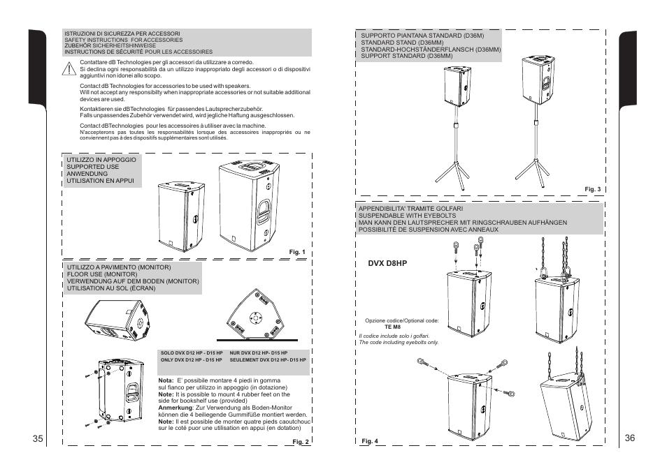 dB TECHNOLOGIES DVX D15 HP User Manual | Page 19 / 21