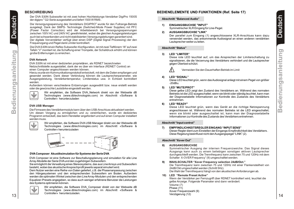 De u ts c h | dB TECHNOLOGIES DVA S30N User Manual | Page 8 / 17