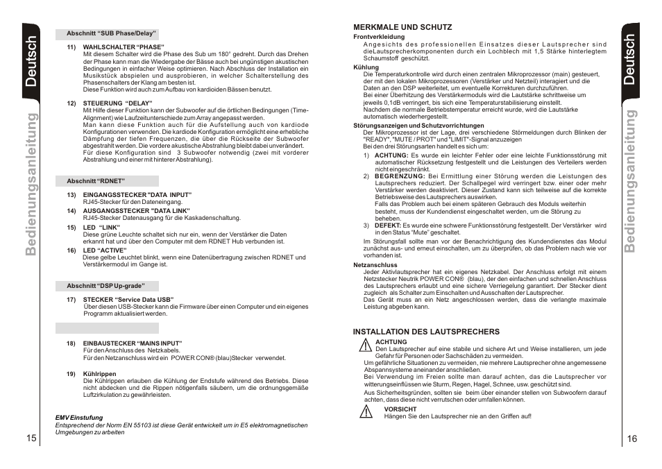 De u ts c h | dB TECHNOLOGIES DVA S30N User Manual | Page 9 / 17