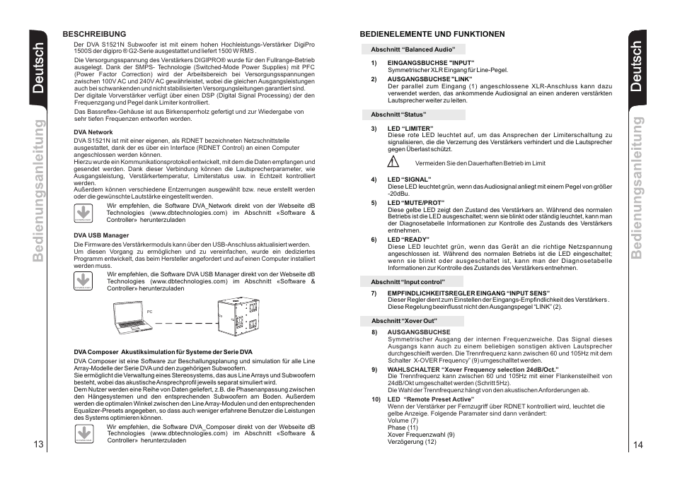 De u ts c h | dB TECHNOLOGIES DVA S1521N User Manual | Page 8 / 17
