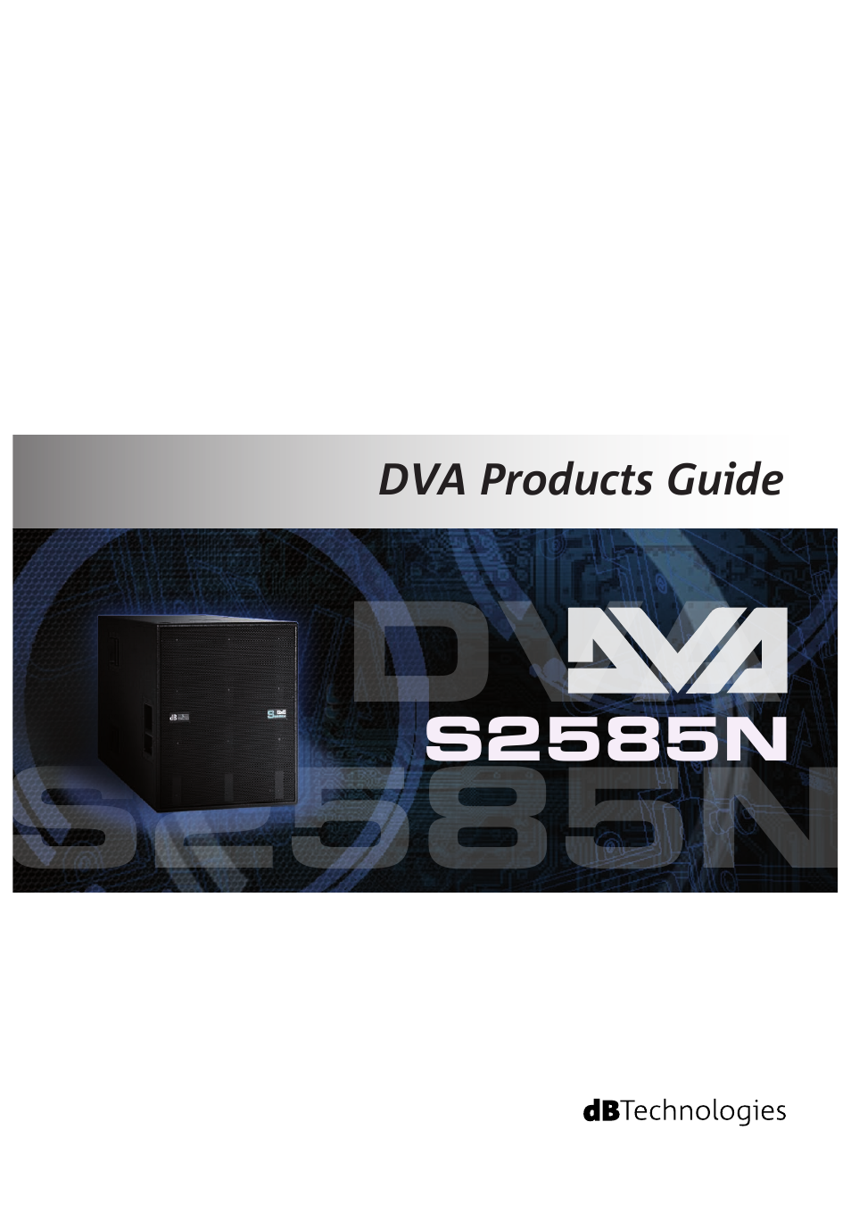 dB TECHNOLOGIES DVA S2585N v2 User Manual | 8 pages