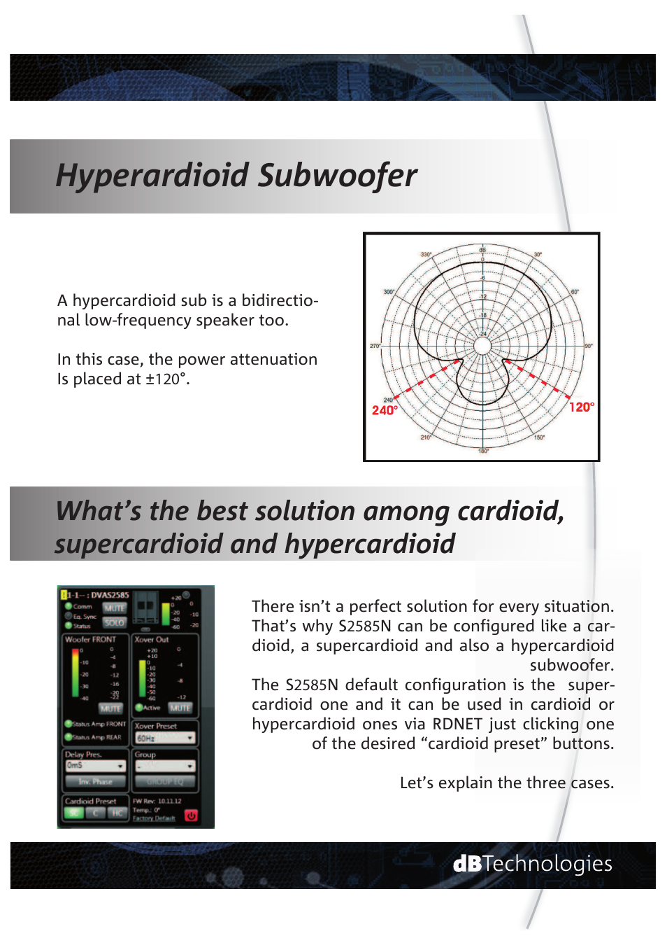 Hyperardioid subwoofer | dB TECHNOLOGIES DVA S2585N v2 User Manual | Page 4 / 8