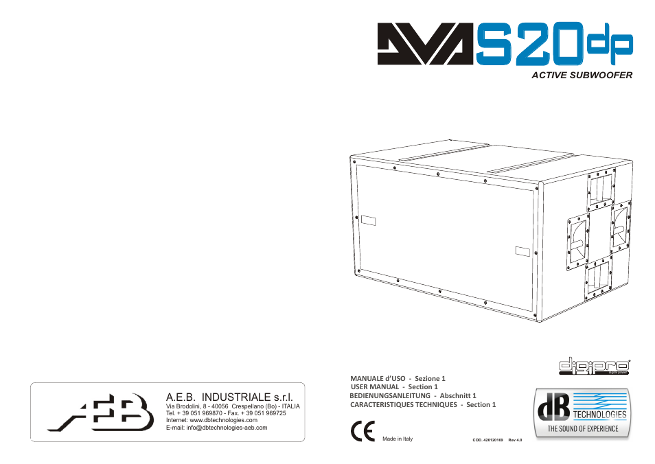 dB TECHNOLOGIES DVA S20DP User Manual | 10 pages