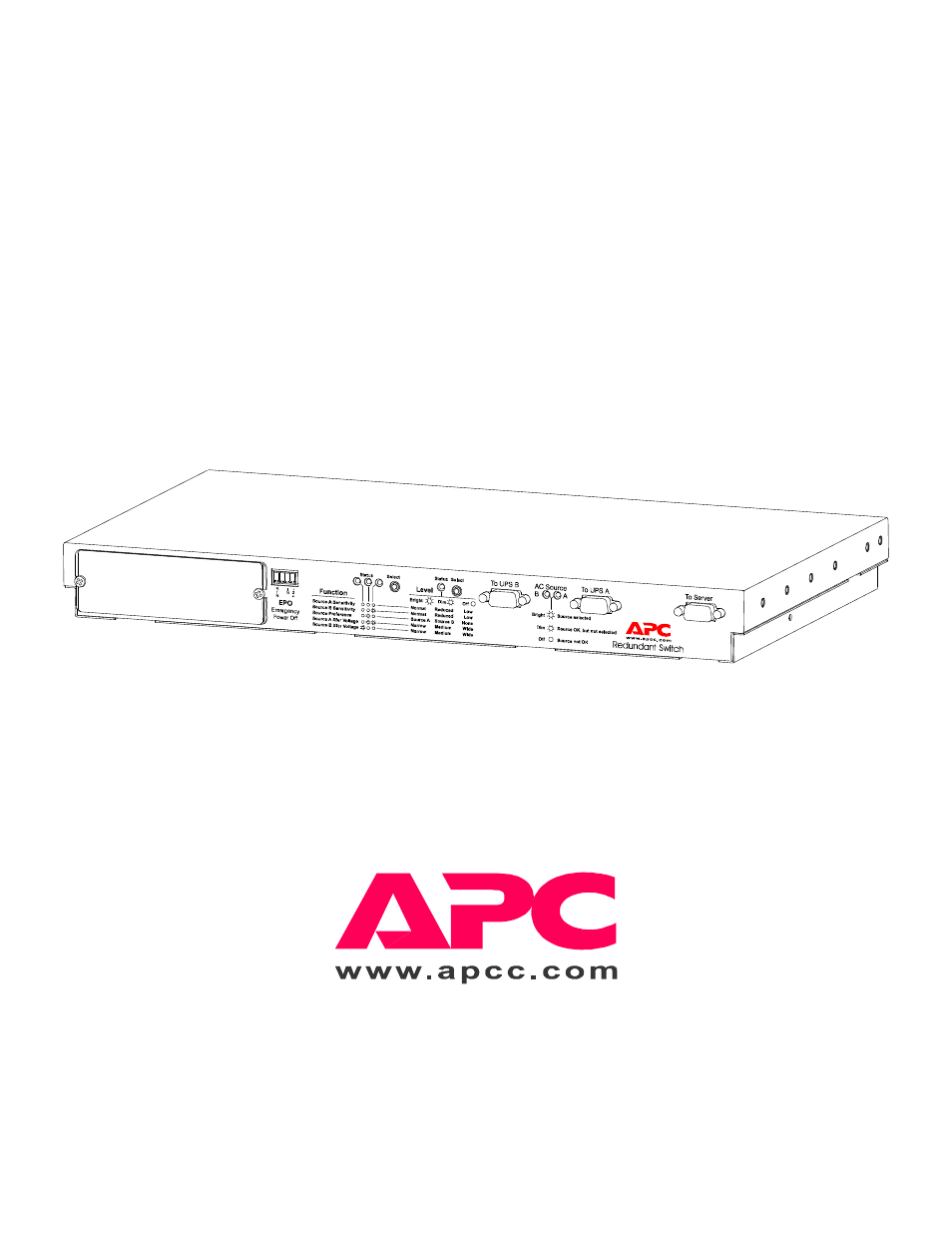 Redundant switch user’s manual | APC SU041 1400 VA User Manual | Page 3 / 17