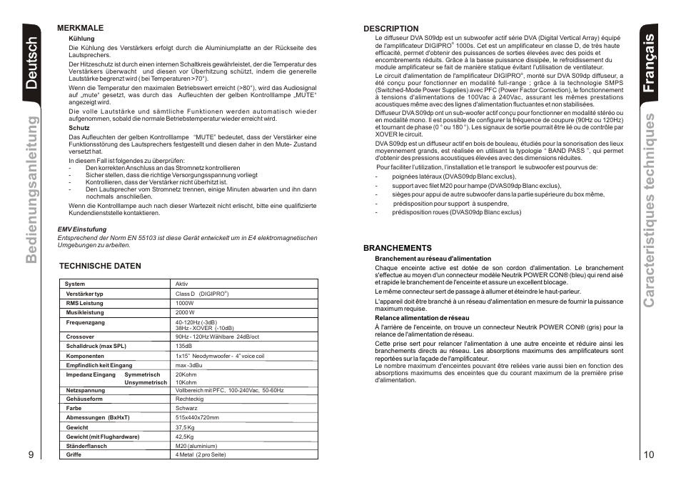 De u ts c h | dB TECHNOLOGIES DVA S09DP User Manual | Page 6 / 18