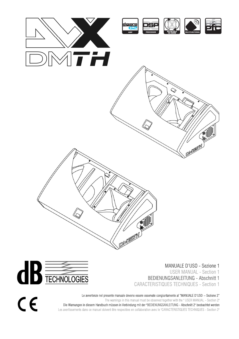 dB TECHNOLOGIES DVX DM15 TH User Manual | 32 pages